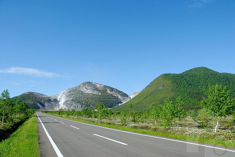 硫黄山駐車帯（弟子屈町）