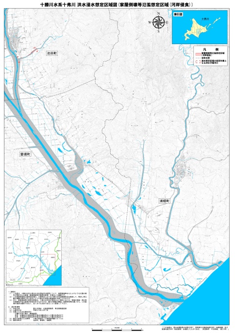 十弗川洪水浸水想定区域図（家屋倒壊等氾濫想定区域（河岸侵食））