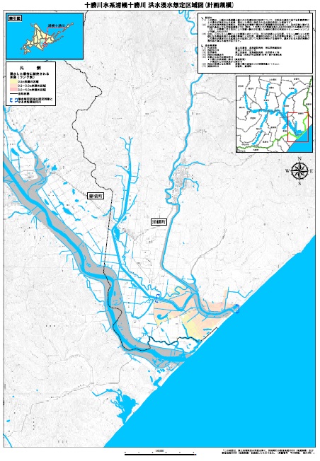 浦幌十勝川洪水浸水想定区域図（計画規模）