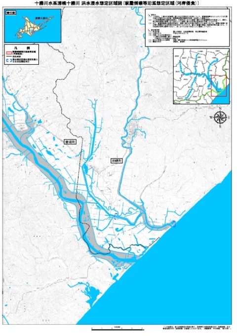 浦幌十勝川洪水浸水想定区域図（家屋倒壊等氾濫想定区域（河岸侵食））