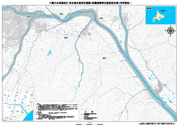 猿別川洪水浸水想定区域図（家屋倒壊等氾濫想定区域（河岸侵食））