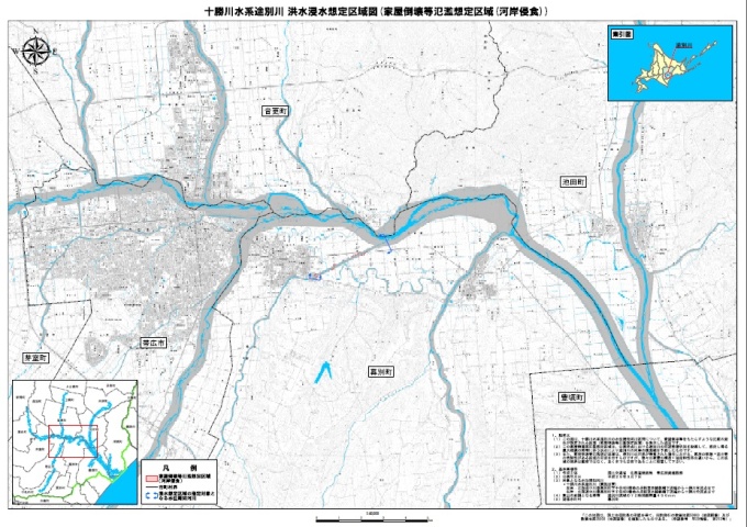 途別川洪水浸水想定区域図（家屋倒壊等氾濫想定区域（河岸侵食））