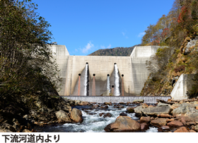 下流河道内より