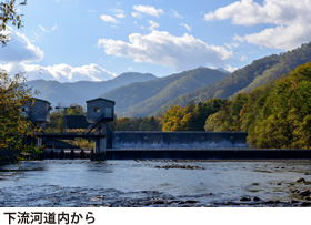 下流河道内から