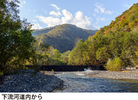 下流河道内から