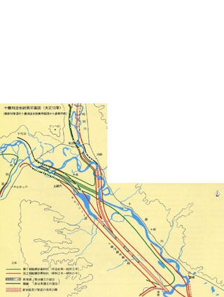 十勝川治水計画平面図（大正12年）