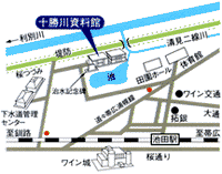 十勝川資料館の位置