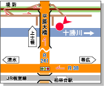 平原大橋付近(下流に向かって左岸)地図