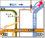 帯広川合流点下流（下流に向かって左岸）地図