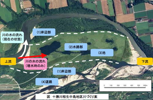 十勝川相生中島地区川づくり案