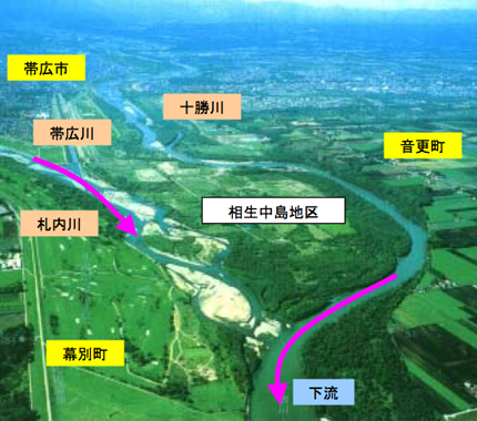 上空から見た相生中島地区