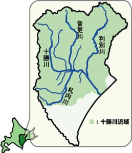 十勝管内と十勝川流域