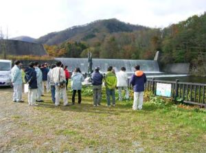 札内川砂防堰堤見学
