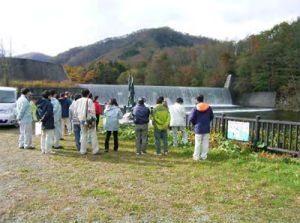 札内川砂防堰堤見学