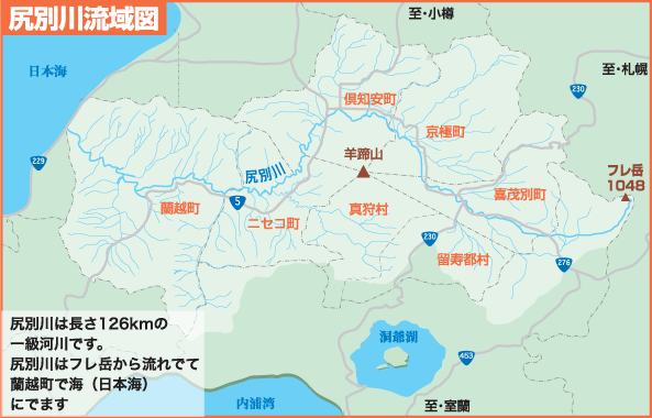 尻別川流域図