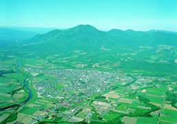 倶知安町の航空写真