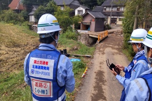 被災状況調査の様子