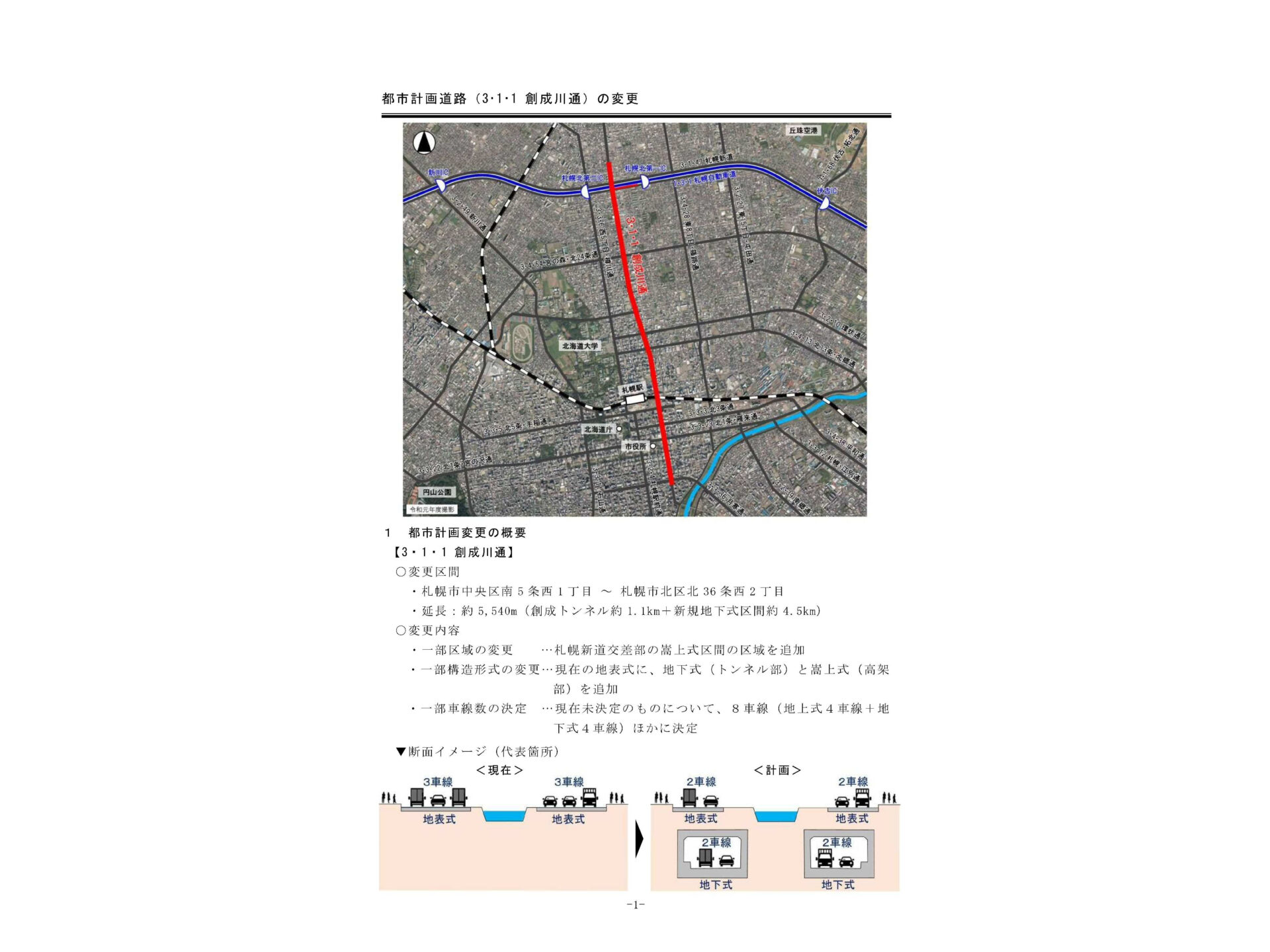 札幌市都市計画変更告示