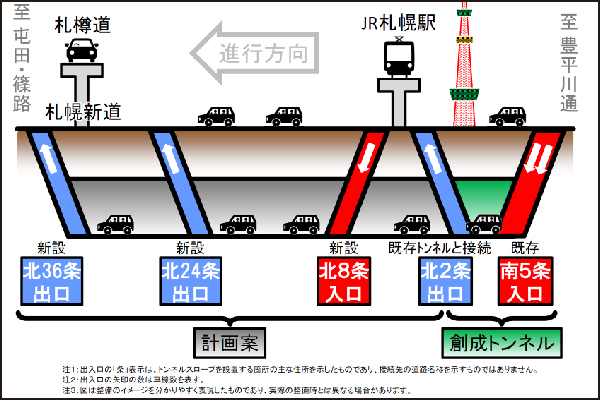 一般国道5号創成川通ルートマップ2