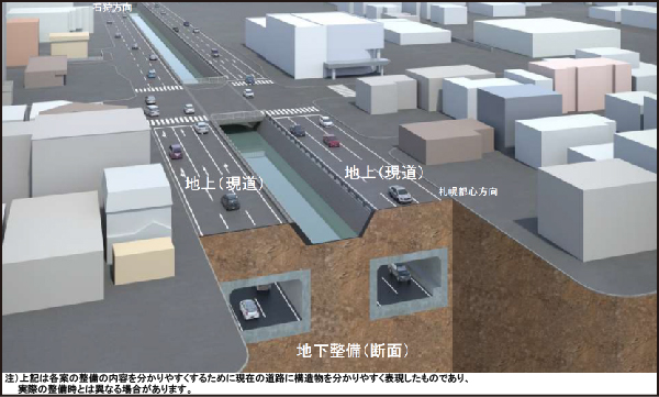 一般国道5号創成川通イメージ図1