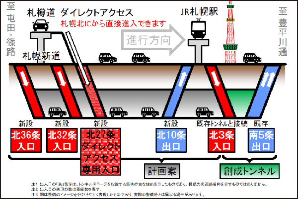 一般国道5号創成川通ルートマップ1(S)