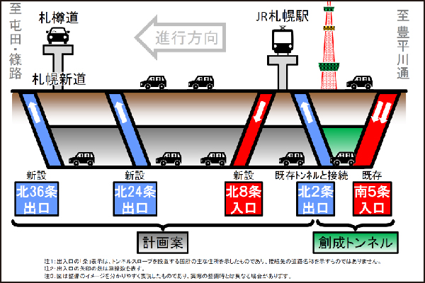 一般国道5号創成川通ルートマップ2(N)