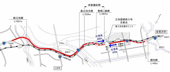 江別道路の図