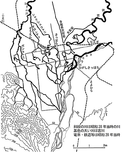 札幌扇状地古河川図