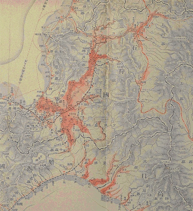 明治31年洪水氾濫区域