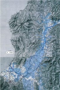 昭和7年8～9月洪水氾濫実績図
