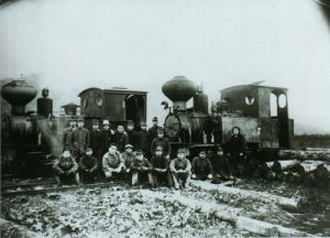 下夕張森林鉄道(1953年の南大夕張貯木場)