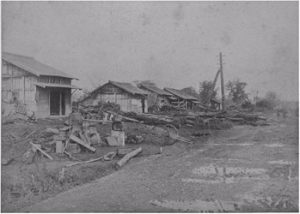 明治31年の岩見沢市街地（？）の水害