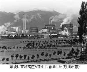 戦後に東洋高圧が砂川に創業した