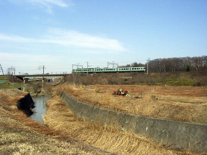 札幌と北広島の境を走る千歳線