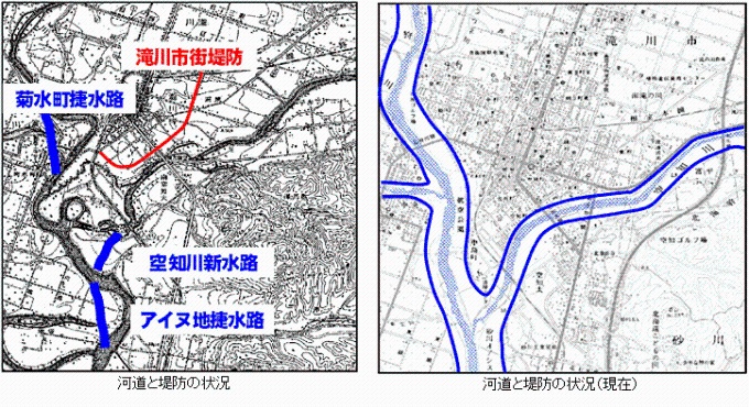 河道と堤防の状況・河道と堤防の状況（現在）