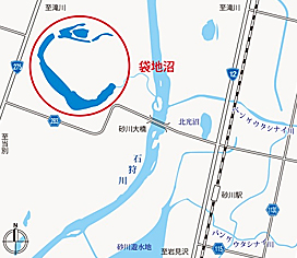 新十津川町弥生～砂川市北光（袋地）周辺 