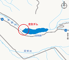 左岸・美瑛町志比内,右岸・東川町東20号