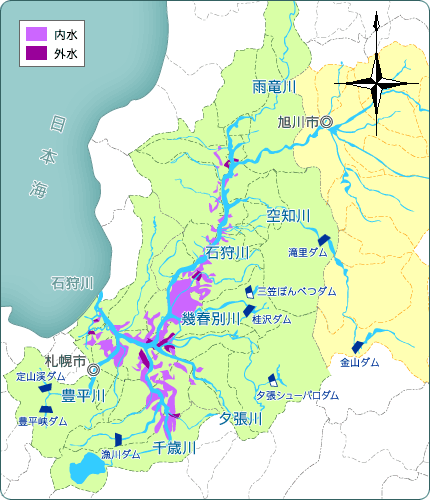 8月、全道で記録的豪雨による大出水(死者2名(上旬)、死者1名(下旬))