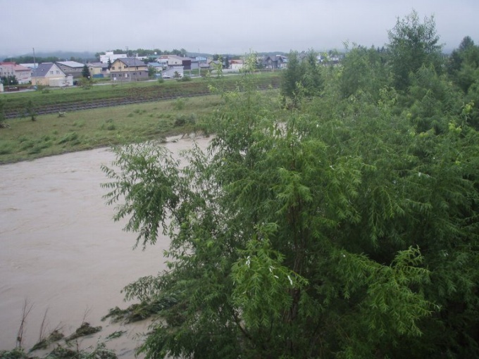 清月橋（幌加内町）より下流を望む