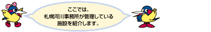 ここでは、札幌河川事務所が管理している施設を紹介します。