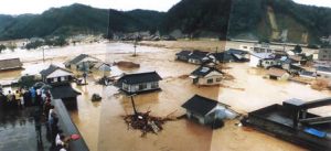 島根県三隅川における洪水被害