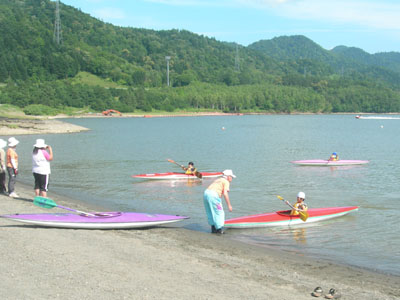 滝里湖　カヌー