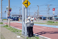 案内看板シール設置の状況