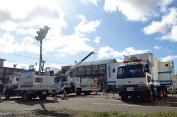 北海道開発局の車両展示の様子