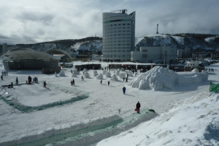 多数の雪像が製作されました