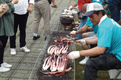 豪快な焼きタコ